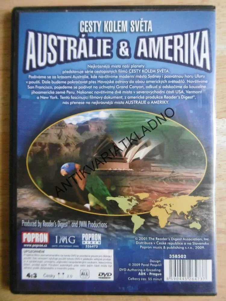 CESTY KOLEM NÁS, AUSTRÁLIE A AMERIKA, DVD FILM 