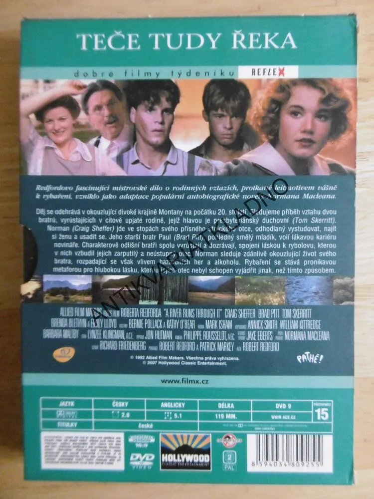 TEČE TUDY ŘEKA, ROBERT REDFORD,, DVD FILM
