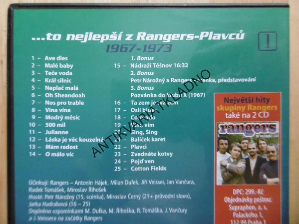 TO NEJLEPŠÍ Z RANGERS PLAVCŮ, 1967-1973, PLAVCI 1., DVD HUDBA