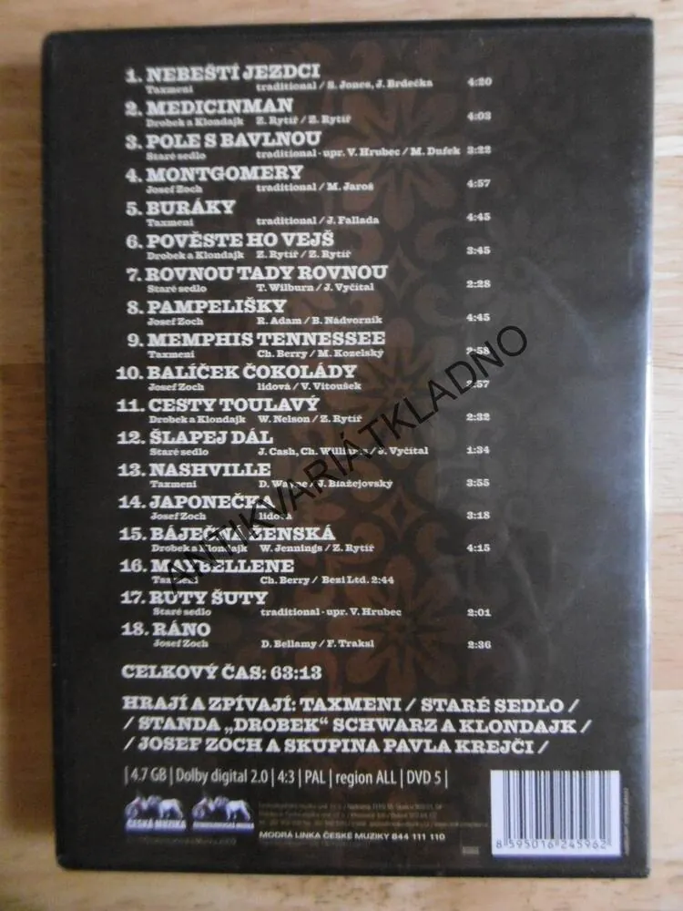 ZLATÝ COUNTRY ZPĚVNÍK, ZLATÁ KOLEKCE ČESKÉ MUZIKY, DVD HUDBA