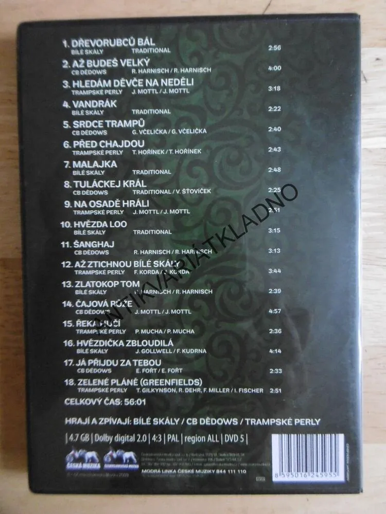 ZLATÝ TRAMPSKÝ ZPĚVNÍK, ZLATÁ KOLEKCE ČESKÉ MUZIKY, DVD HUDBA