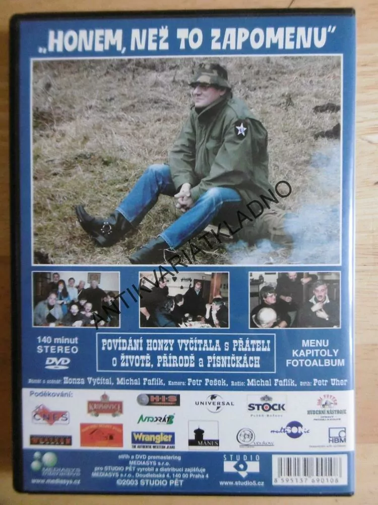 HONZA VYČÍTAL, HONEM NEŽ TO ZAPOMENU, DVD HUDBA