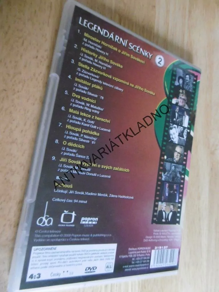 JIŘÍ SOVÁK, LEGENDÁRNÍ SCÉNKY 2., BAVIČI STOLETÍ, DVD FILM