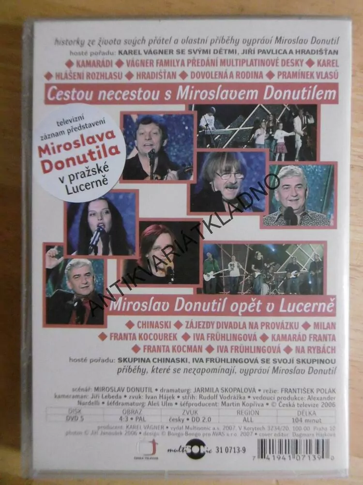 CESTOU NECESTOU, MIROSLAV DONUTIL LUCERNA 2007, DVD FILM