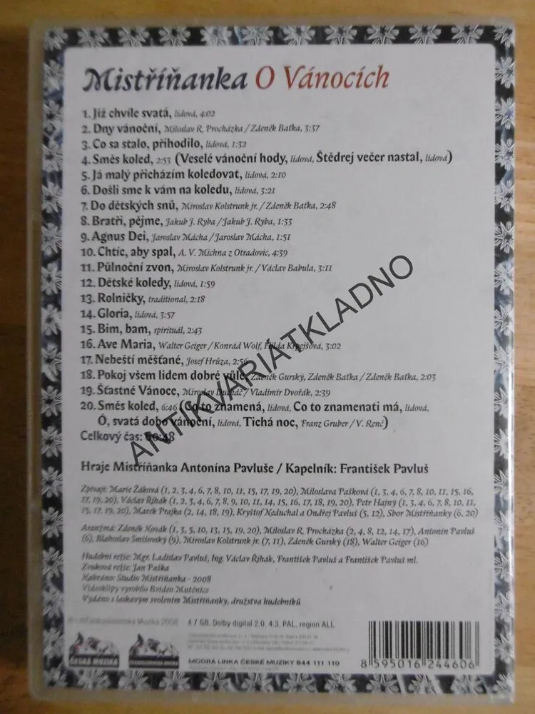 MISTŘÍŇANKA, O VÁNOCÍCH, DVD HUDBA