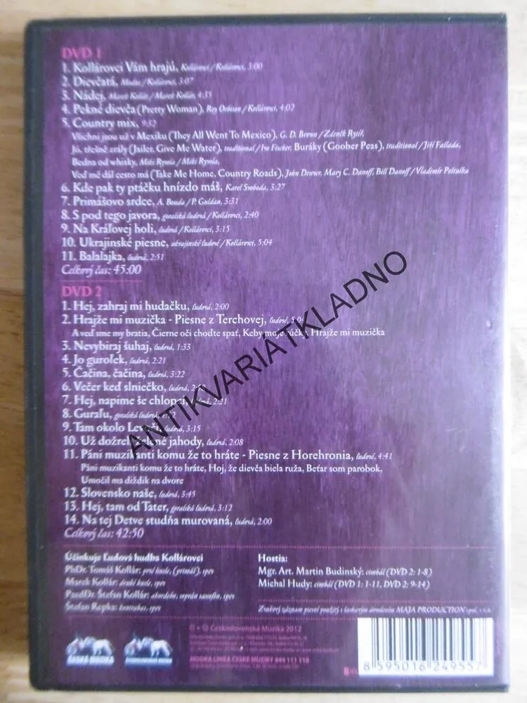 KOLLÁROVCI, PRIMÁŠOVO SRDCE, 2X DVD HUDBA