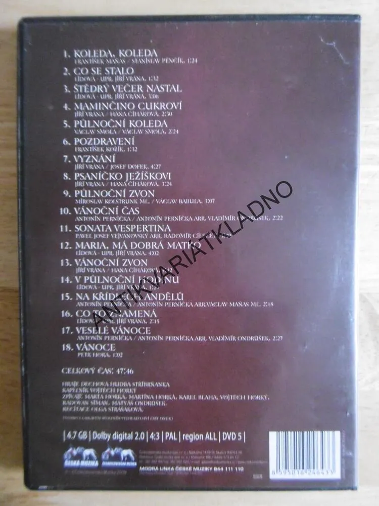 NEJKRÁSNĚJŠÍ VÁNOCE S DECHOVKOU STŘÍBRŇANKA, STŘÍBRNÉ VÁNOCE, DVD HUDBA