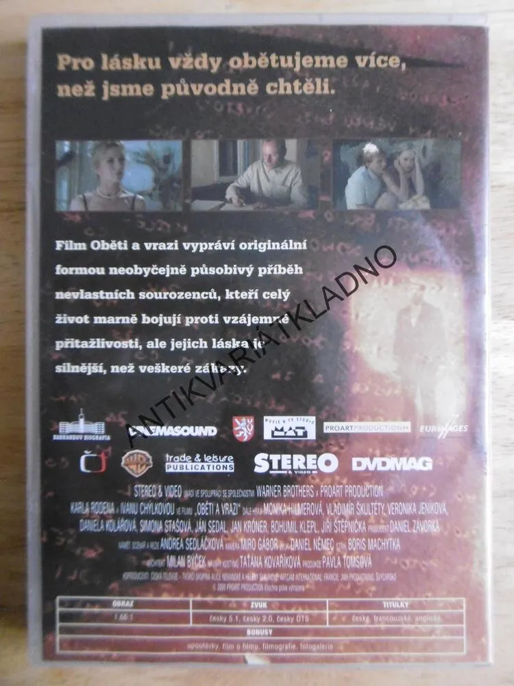 OBĚTI A VRAZI, DVD FILM 
