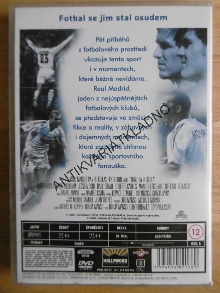 REAL JE NAŠE VÁŠEŇ, FOTBAL, SPORT, DVD FILM