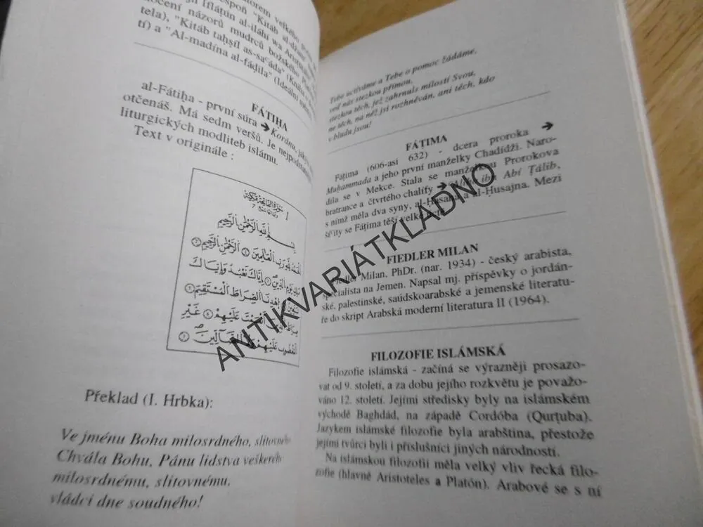 MALÁ ENCYKLOPEDIE ISLÁMU,  NÁBOŽENSTVÍ, ISLÁM, **an