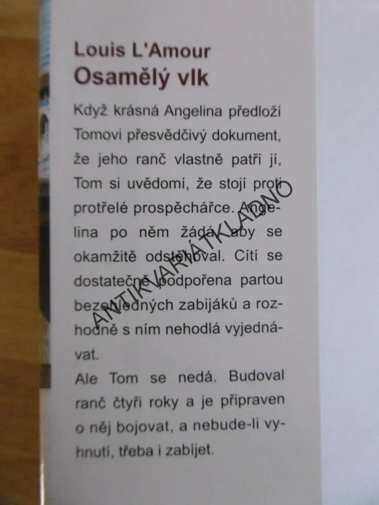 OSAMĚLÝ VLK, LOUIS L´AMOUR, **an