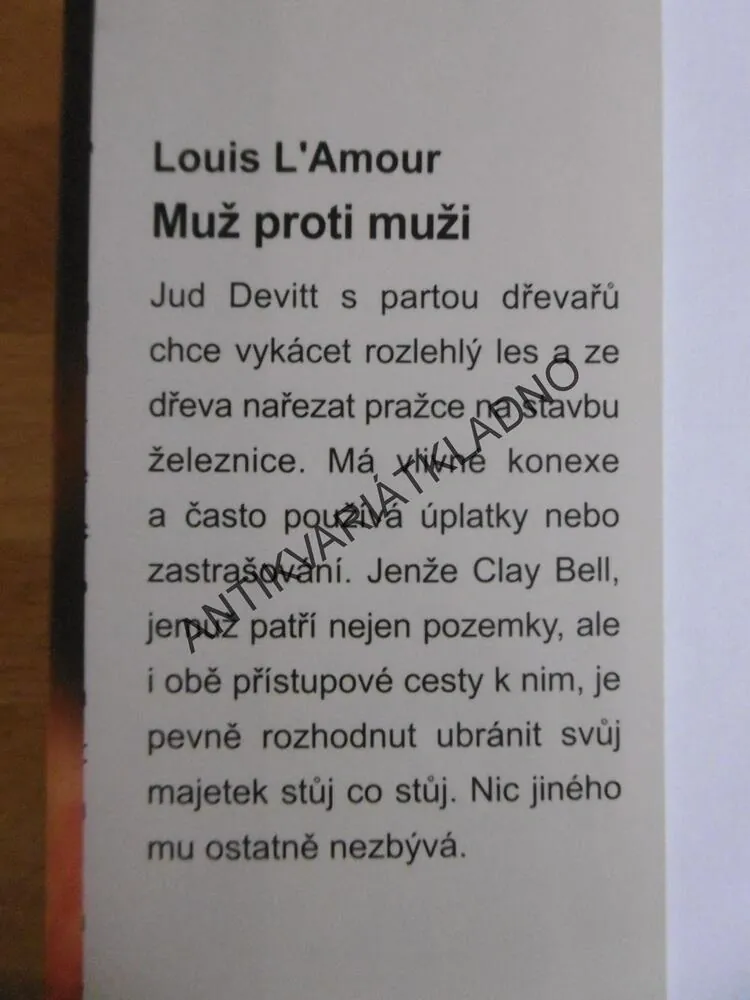 MUŽ PROTI MUŽI, LOUIS L´AMOUR, **an