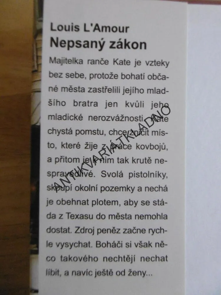 NEPSANÝ ZÁKON, LOUIS L´AMOUR,
