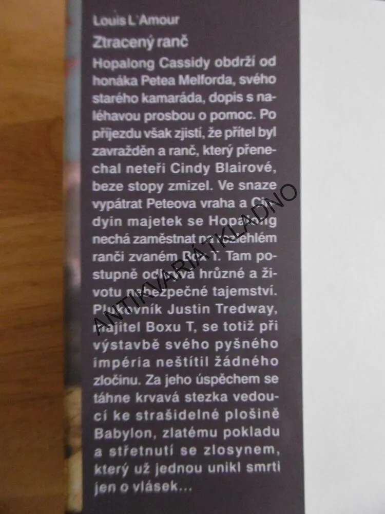ZTRACENÝ RANČ, LOUIS L´AMOUR, **an