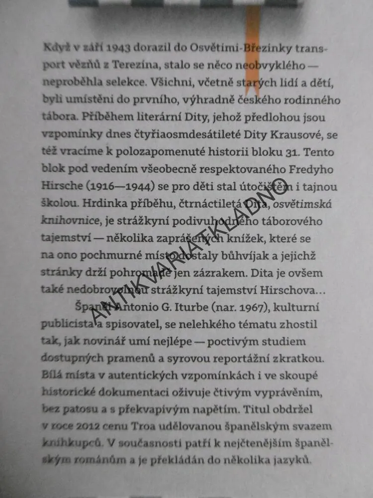 OSVĚTIMSKÁ KNIHOVNICE, ANTONIO G. ITURBE