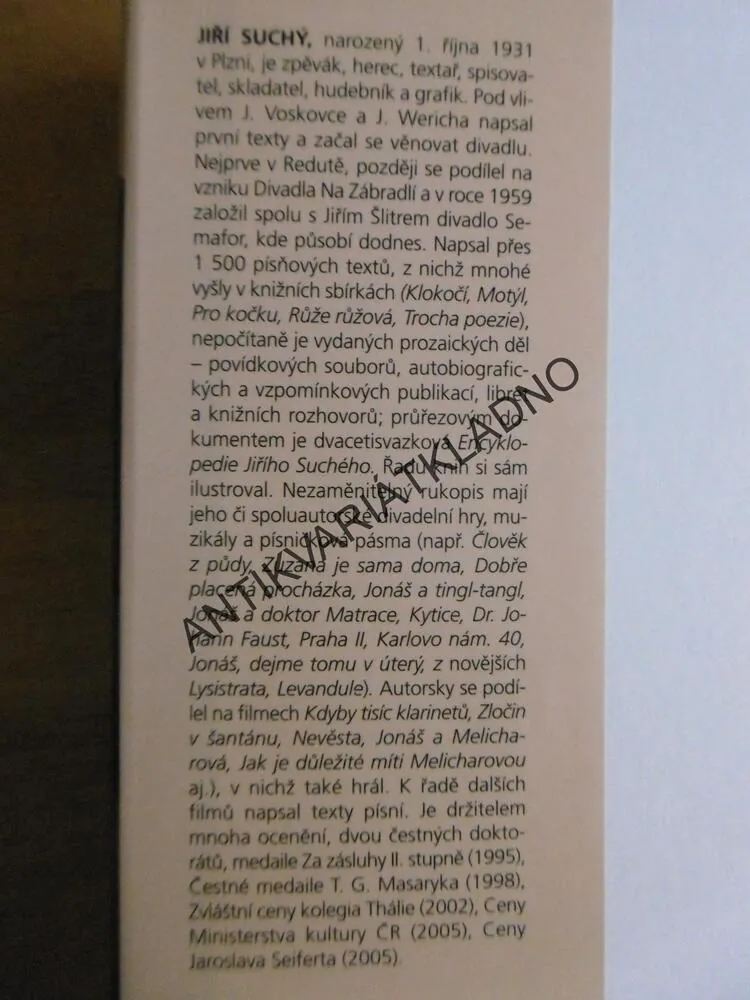 ODPOSLECHY ANEB JÁ NA BRÁCHU, JIŘÍ SUCHÝ, ONDŘEJ SUCHÝ, **an