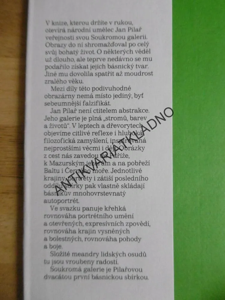 SOUKROMÁ ALERIE, JAN PILAŘ, JOSEF LIESLER, 1986, **an