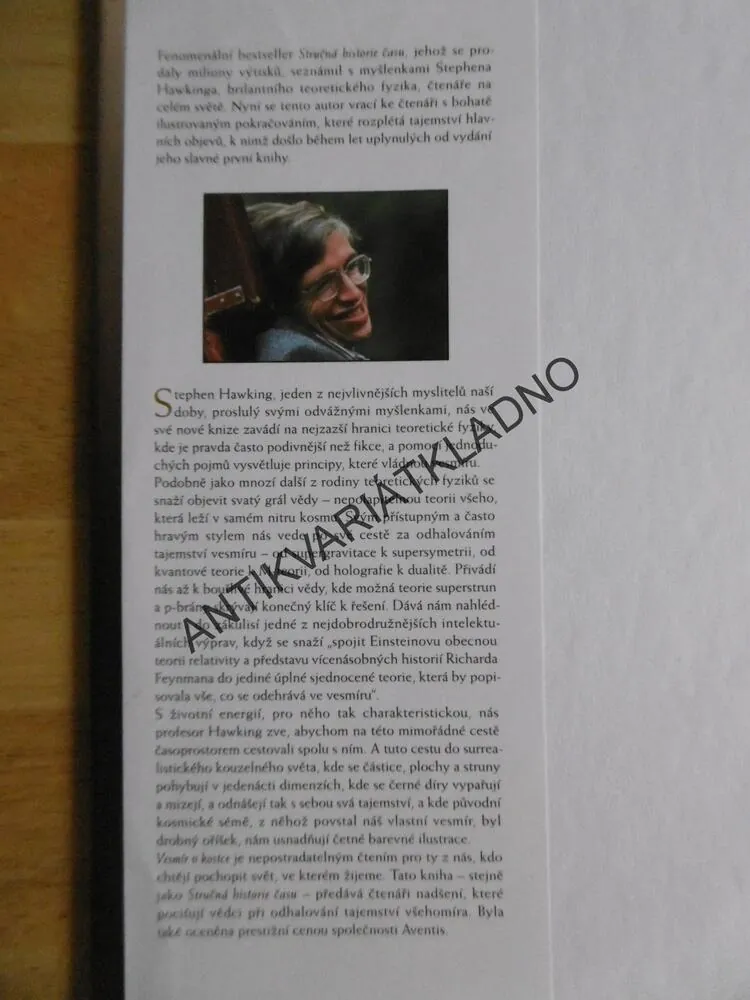 VESMÍR V KOSTCE, STEPHEN HAWKING, **an