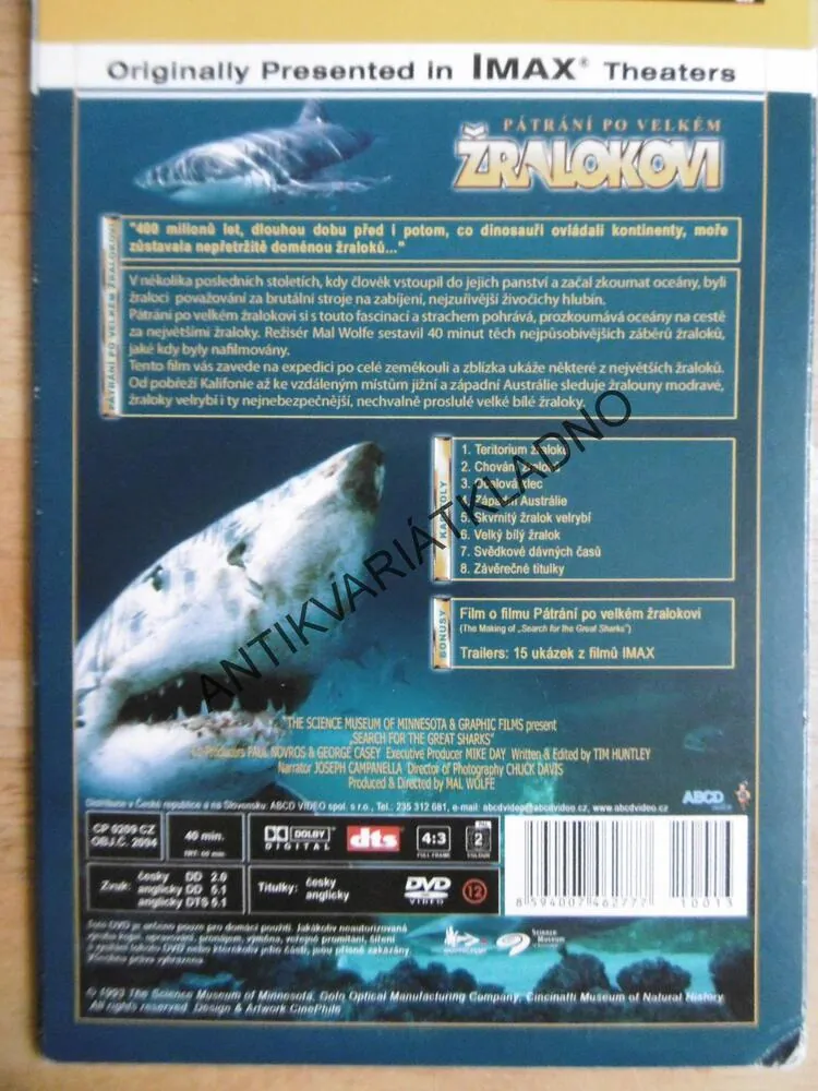 PÁTRÁNÍ PO VELKÉM ŽRALOKOVI, DVD FILM
