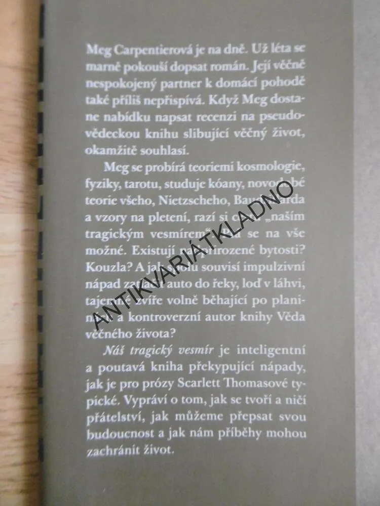 NÁŠ TRAGICKÝ VESMÍR, SCARLETT THOMASOVÁ, **an