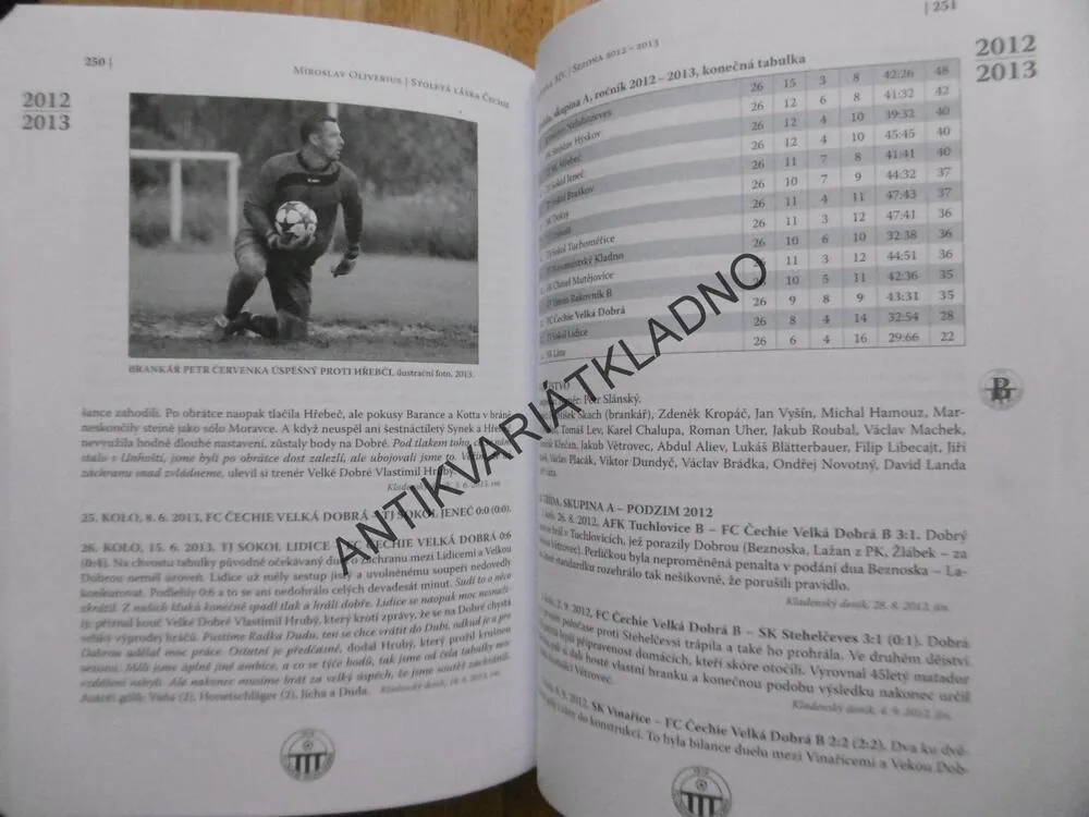 STOLETÁ LÁSKA ČECHIE,100 LET FC ČECHIE VELKÁ DOBRÁ, OLIVERUS, SPORT, KLADNO, FOTBAL, KOPANÁ, **an