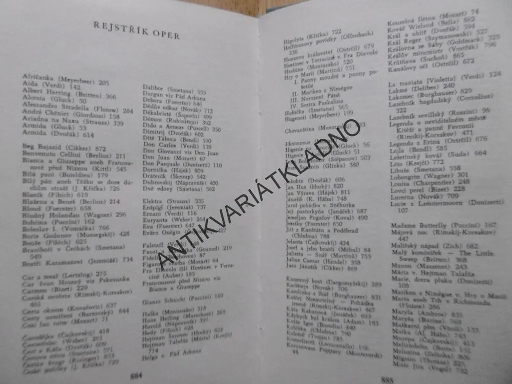 OPERA, PRŮVODCE OPERNÍ TVORBOU, ANNA HOSTOMSKÁ, 1959, **an