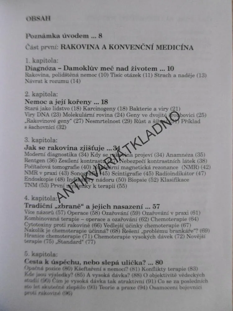 VYLÉČENÍ RAKOVINY, ALTERNATIVNÍ CESTY K UZDRAVENÍ, ANDREAS VON RÉTYI, LÉČITELSTVÍ, **an