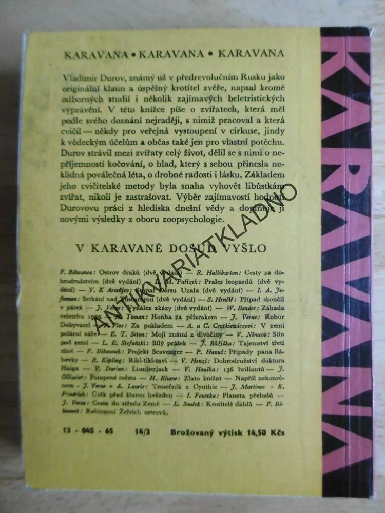 KARAVANA - JAK JSEM ZKROTIL ZVÍŘATA, VLADIMÍR L. DUROV