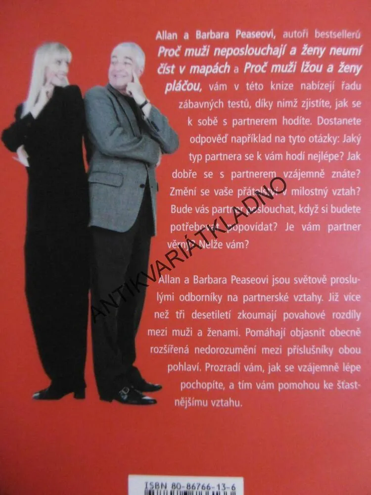 MUŽI! ŽENY!, ALLAN A BARBARA PEASEOVI, PARTNERSKÉ TESTY