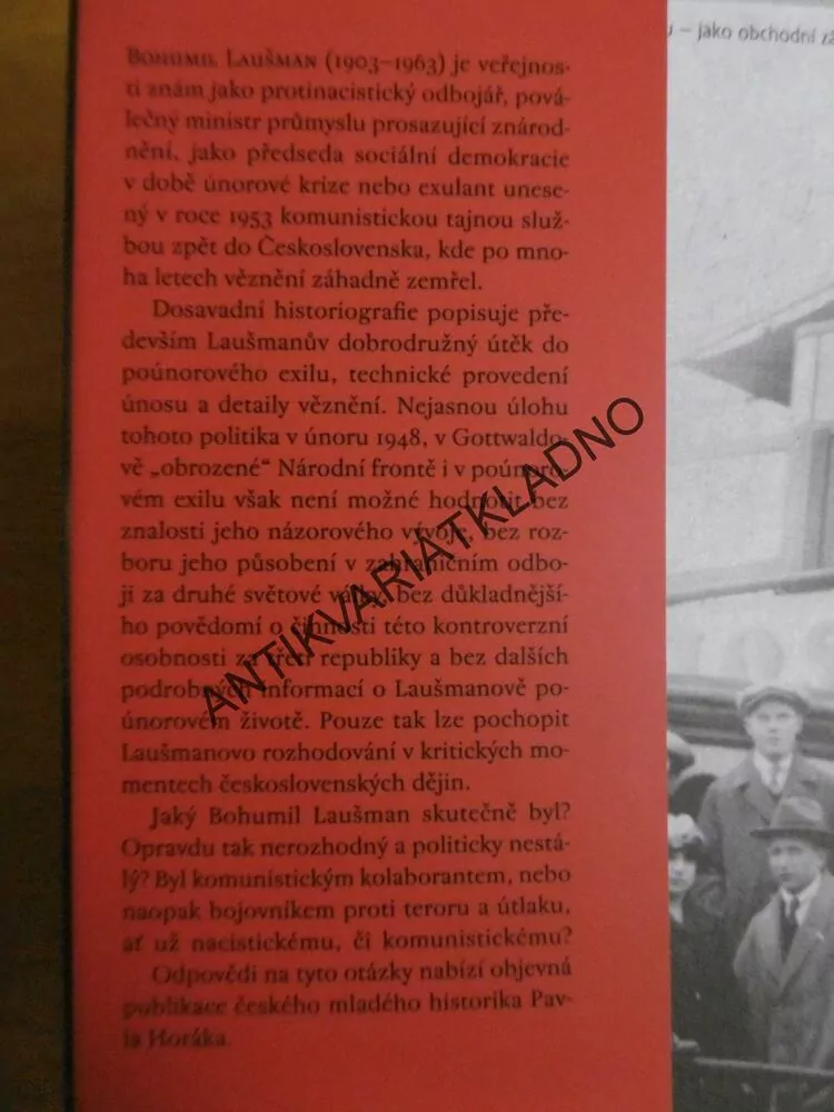 BOHUMIL LAUŠMAN, POLITICKÝ ŽIVOTOPIS, PAVEL HORÁK, **an