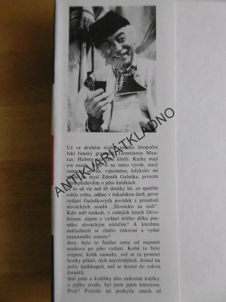 SLOVÁCKO SA SÚDÍ AJ NESÚDÍ, ZDENĚK GALUŠKA, **an