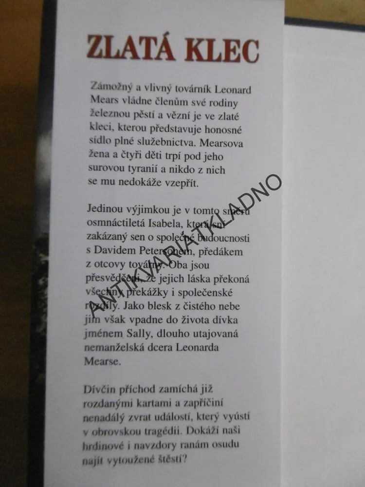 ZLATÁ KLEC, JOSEPHINE COX, **an