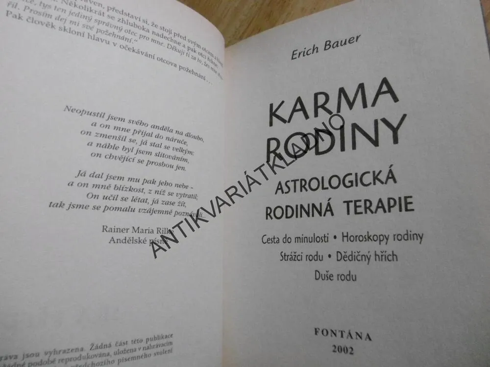 KARMA RODINY, ERICH BAUER, SÍLA PŘEDKŮ, ASTROLOGICKÁ RODINNÁ TERAPIE
