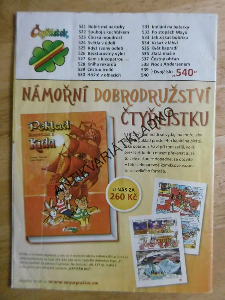 ČTYŘLÍSTEK 521 - BOBÍK MÁ NAROZKY