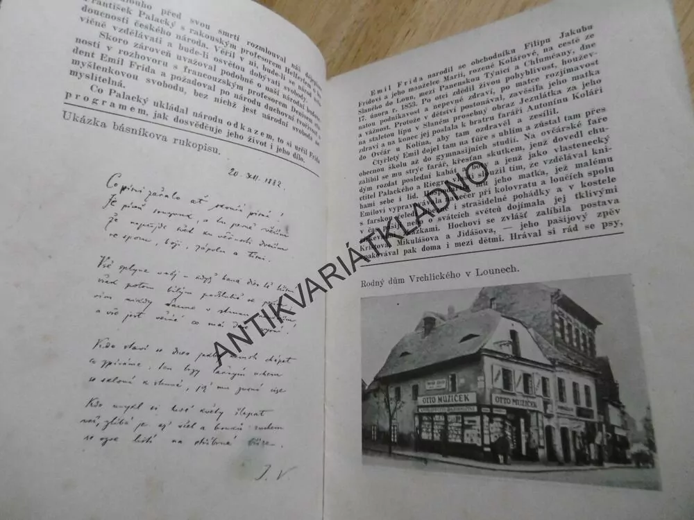 JAROSLAV VRCHLICKÝ, LOUNY, BÁSNÍK,  SPISOVATEL