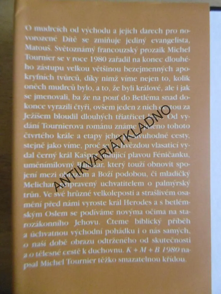 KAŠPAR, MELICHAR, BALTAZAR, MICHEL TOURNIER, **an