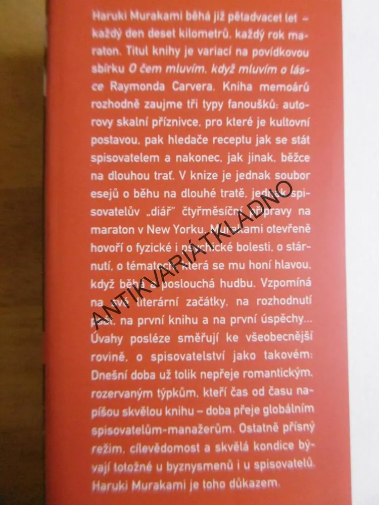O ČEM MLUVÍM, KDYŽ MLUVÍM O BĚHÁNÍ, HARUKI MURAKAMI,