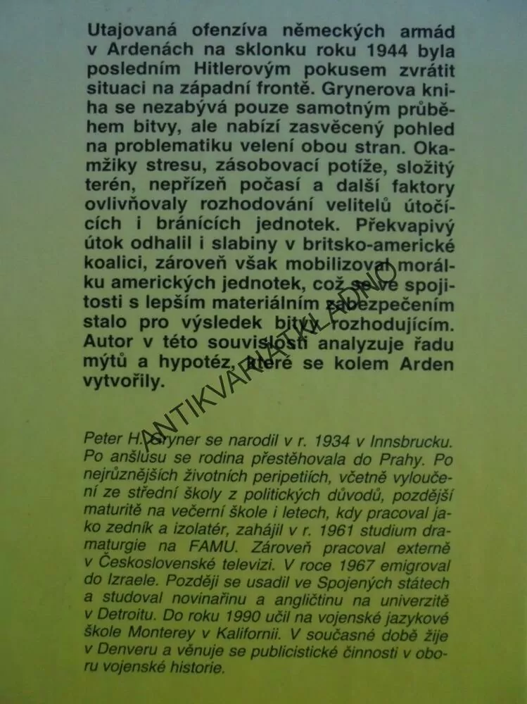 ARDENY 1944, PETER H.GRYNER,VÁLKA,BITVA, **an