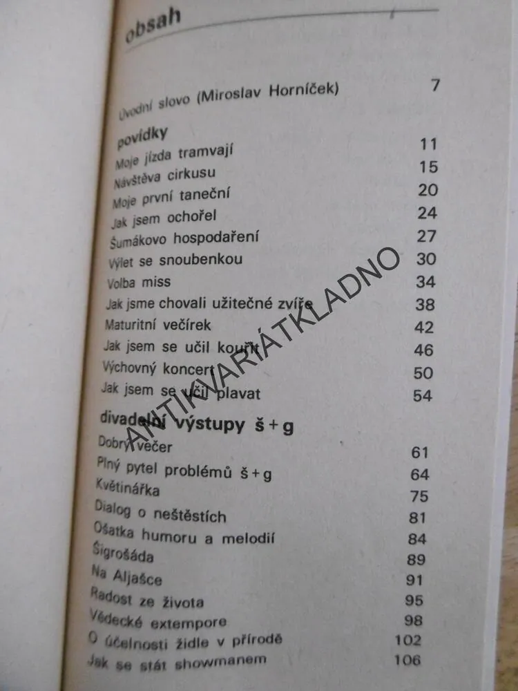 NÁVŠTĚVA CIRKUSU, MILOSLAV ŠIMEK, JIŘÍ GROSSMANN, SEMAFOR, HUMOR DO KAPSY 11., 1976