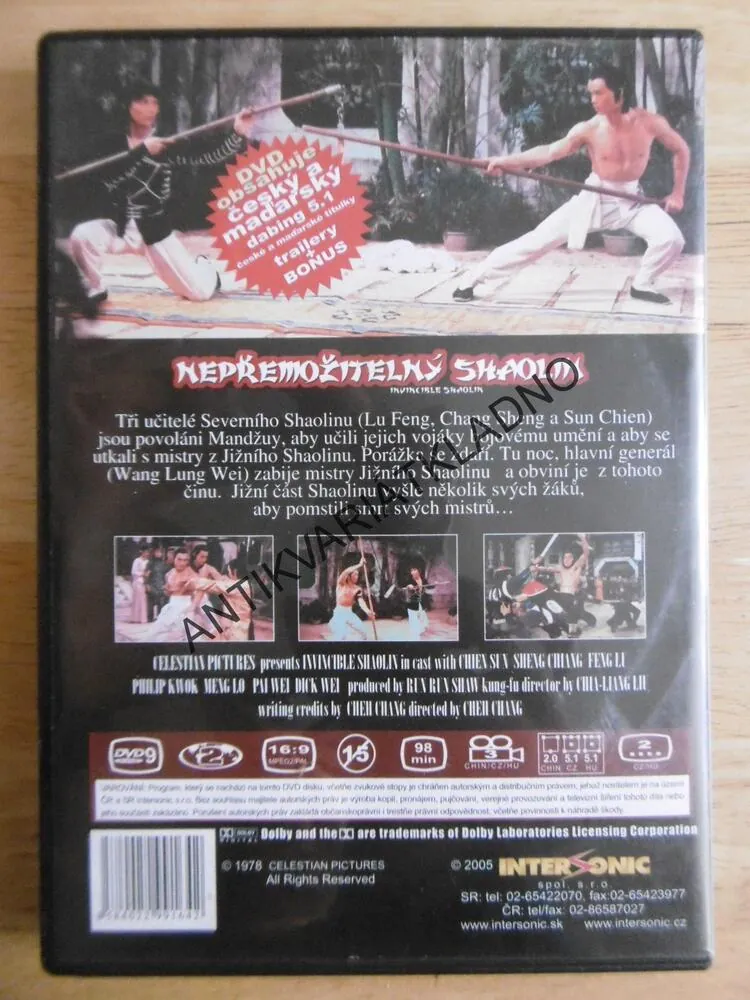 NEPŘEMOŽITELNÝ SHAOLIN, DVD FILM 