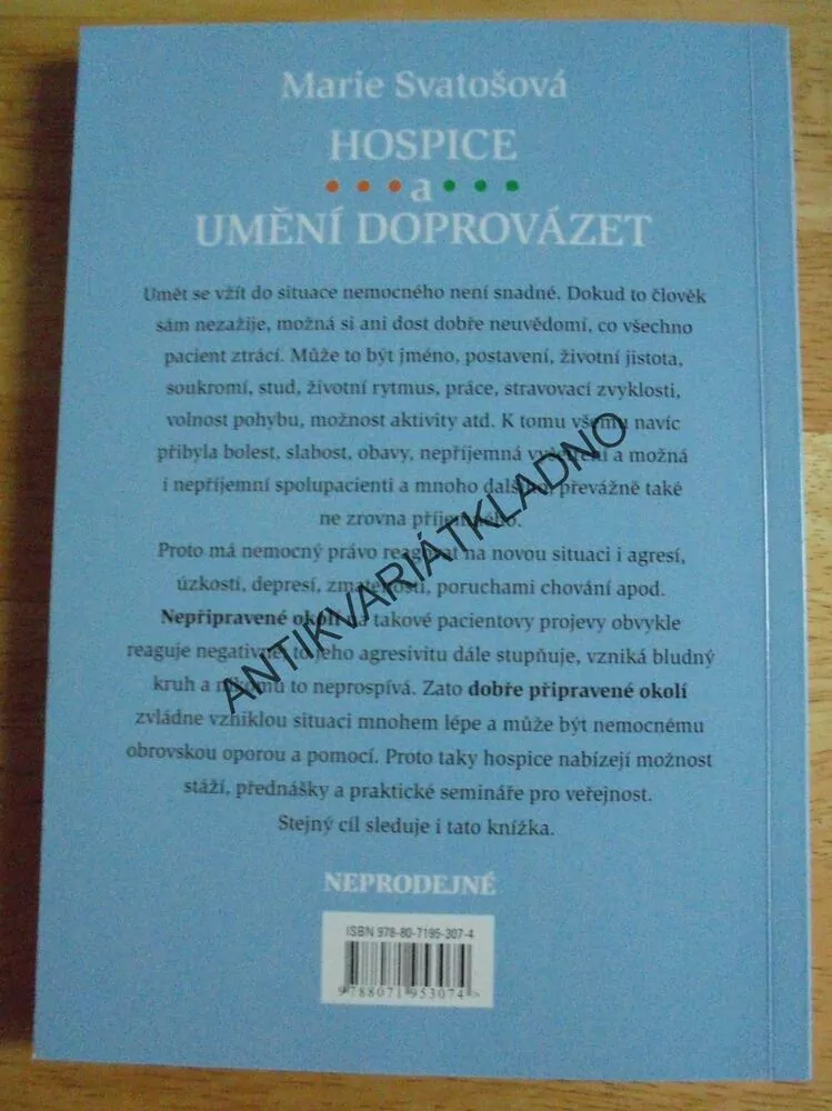HOSPICE A UMĚNÍ PROVÁZET, MARIE SVATOŠOVÁ,