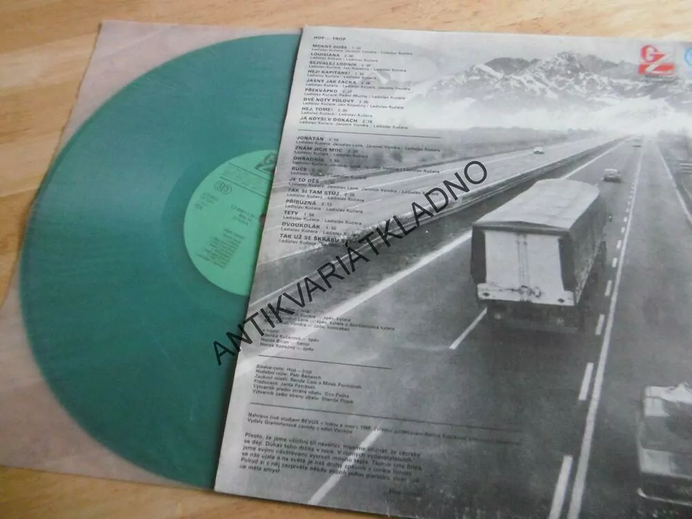 HOP TROP, 1989, zelený vinyl, LP