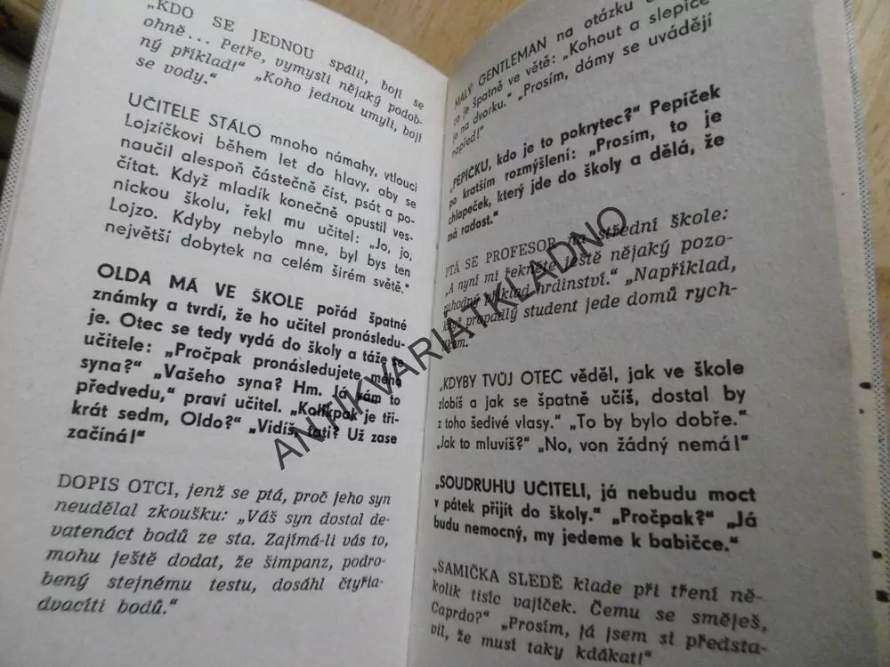 ANEKDOTY 6. ZA ŠKOLOU, JIŘÍ ŠTUCHAL, **an