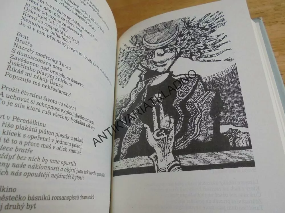 ČESKÁ POEZIE XX-STOLETÍ, BLAHYNKA,DŘEVORYT, 1980, **an
