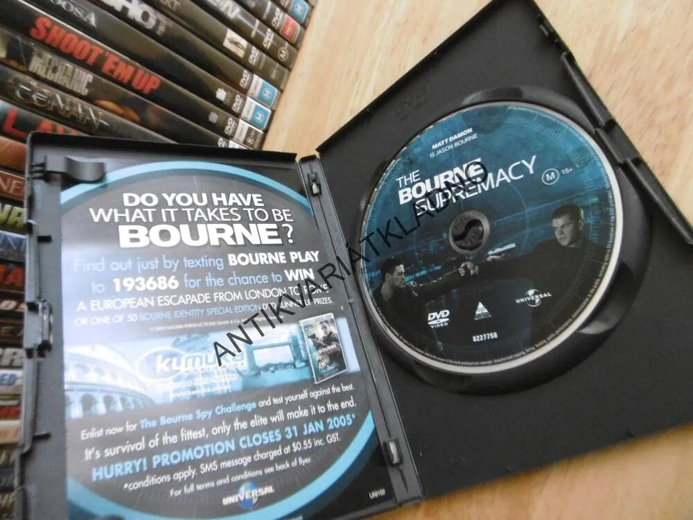 THE BOURNE SUPREMACY, MATT DAMON, DVD FILM, BEZ DABINGU I ČESKÝCH TITULKŮ