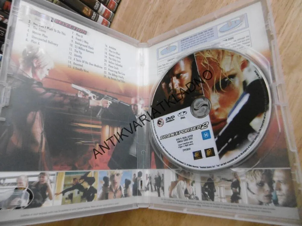 TRANSPORTER 2., JASON STATHAM,DVD FILM, BEZ DABINGU I ČESKÝCH TITULKŮ