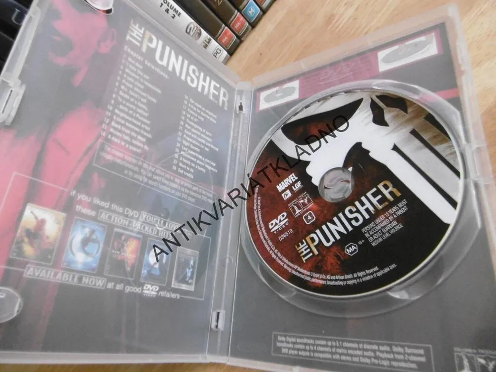 THE PUNISHER, TOM JANE, JOHN TRAVOLTA, DVD FILM, BEZ DABINGU I ČESKÝCH TITULKŮ