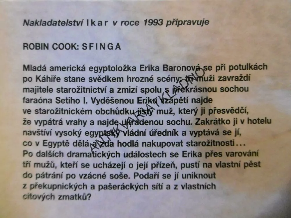 HOREČKA, ROBIN COOK, **an