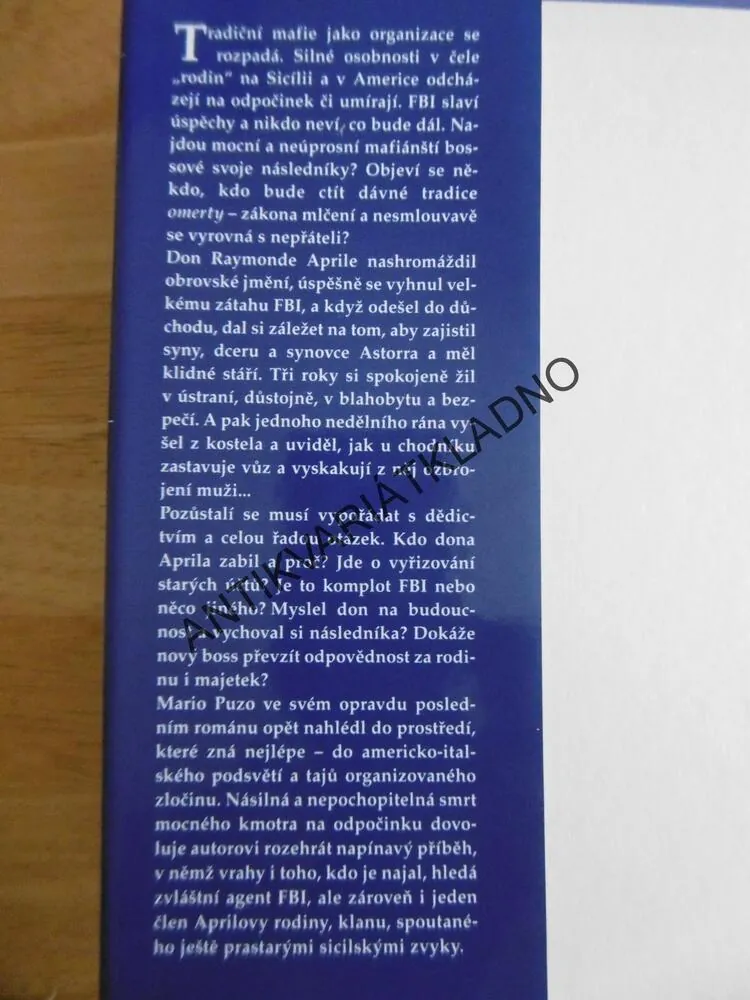 OMERTA, MARIO PUZO,**an