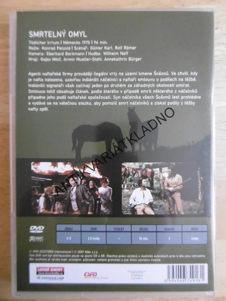 SMRTELNÝ OMYL, DVD FILM